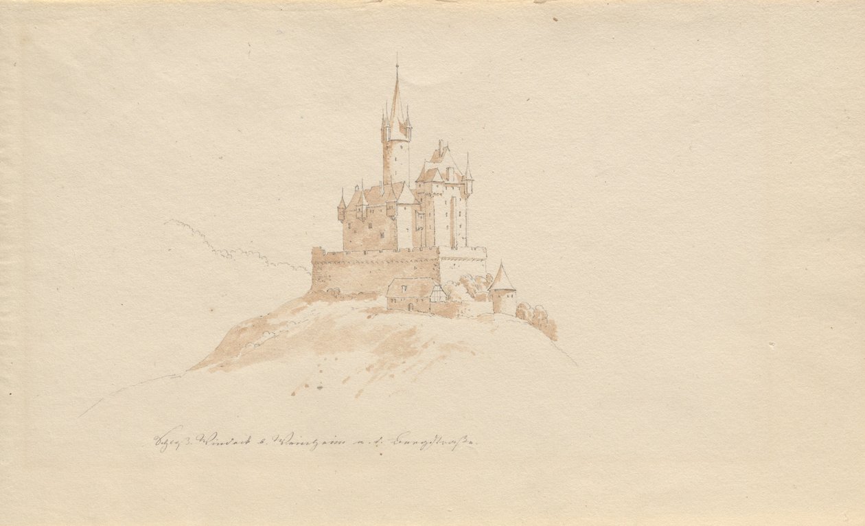 Schloss Windeck bei Weinheim an der Bergstraße von Karl Julius Von Leypold