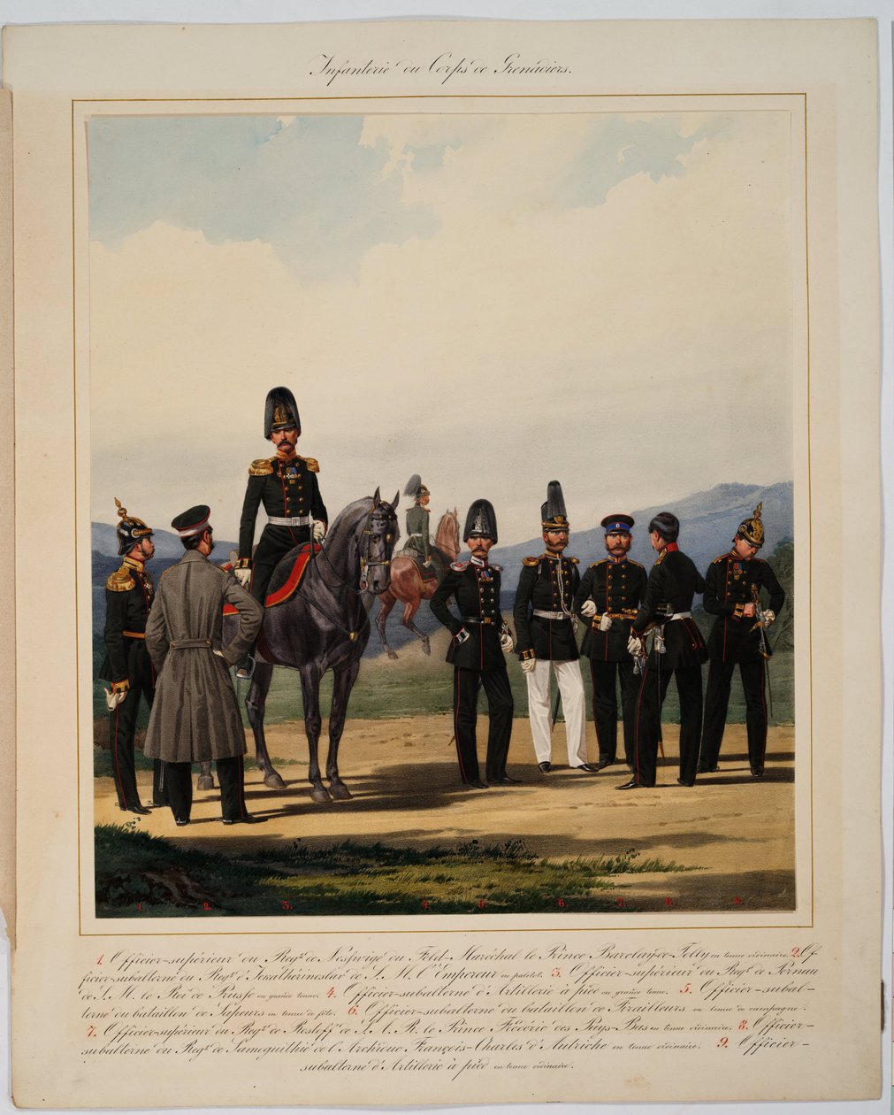 Infanterie des russischen Kaiserlichen Grenadierkorps von Karl Karlovich Piratsky