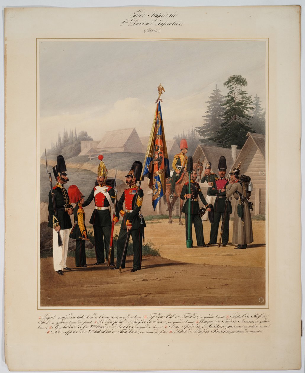 Soldaten der 2. Garde-Infanteriedivision der russischen Kaiserlichen Garde, 1867 von Karl Karlovich Piratsky