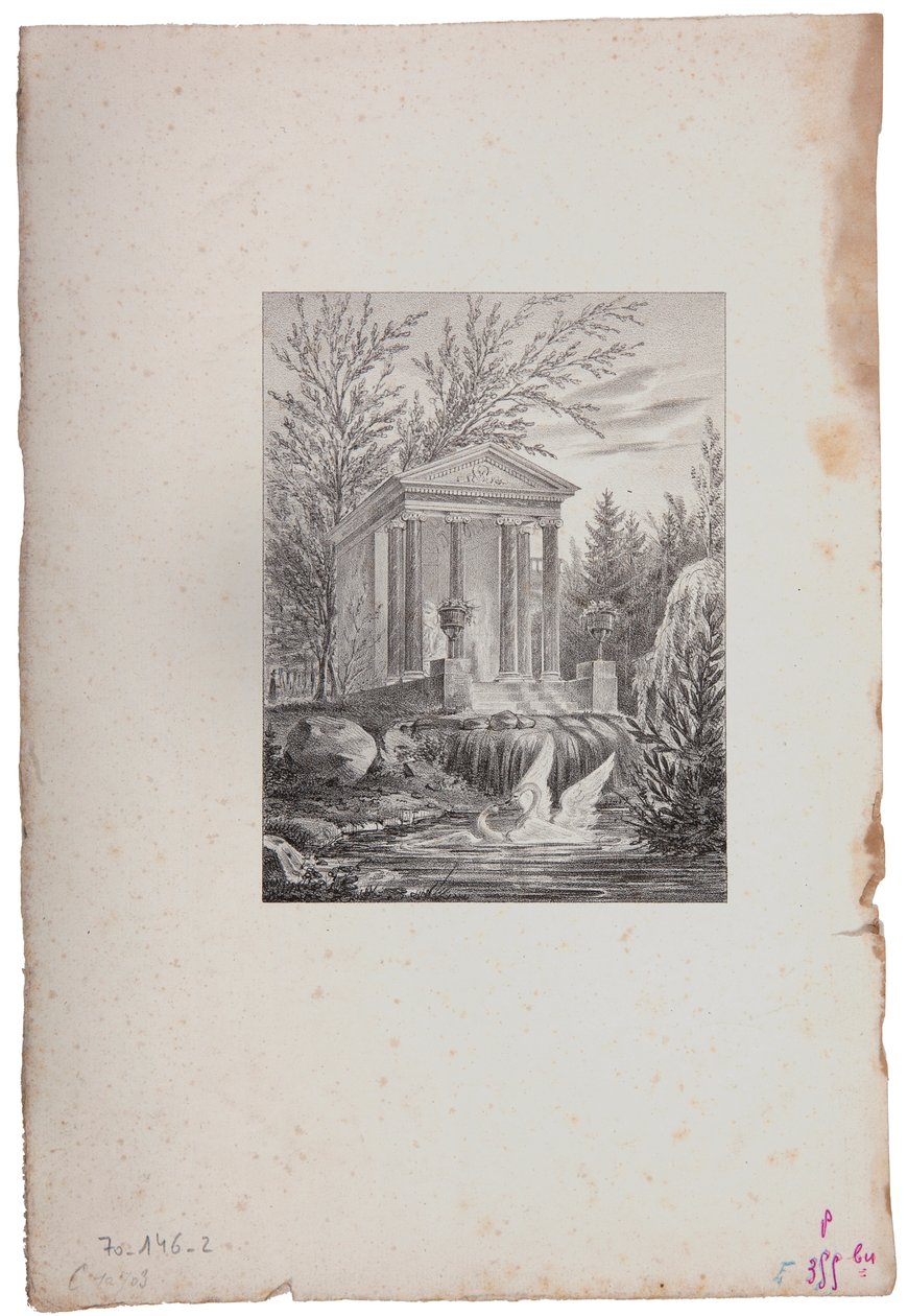 Der Liebestempel im Park des Schlosses Malmaison von Karl Loeillot Hartwig