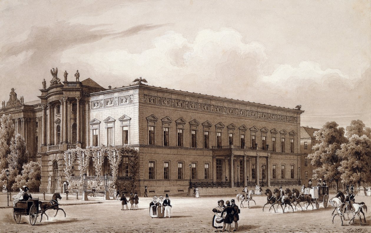 Unter den Linden, Berlin, um 1840 von Karl Loeillot de Mars