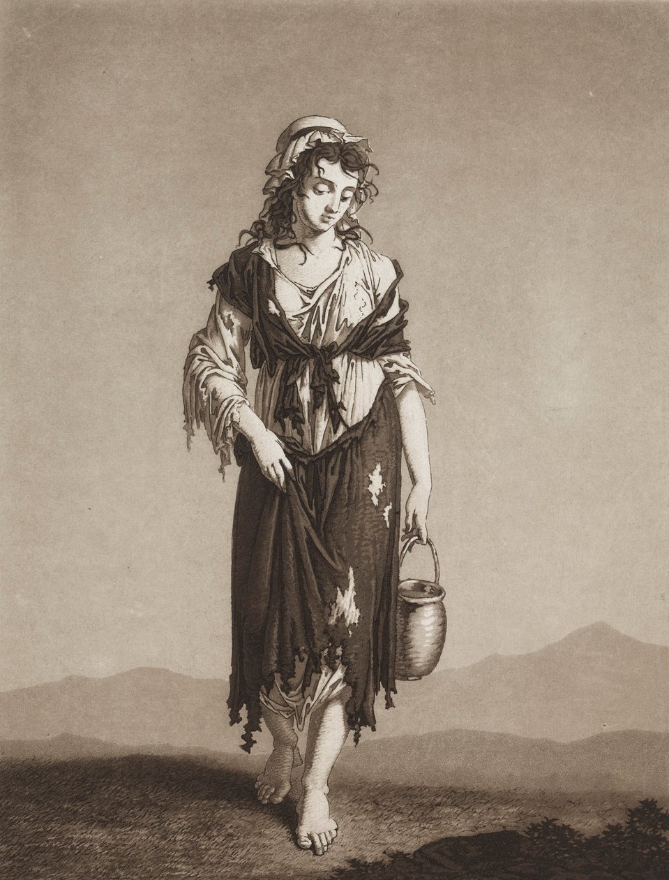 Die jungen Bettler, ca. 1800 von Karl Ludwig Bernhard Buchhorn
