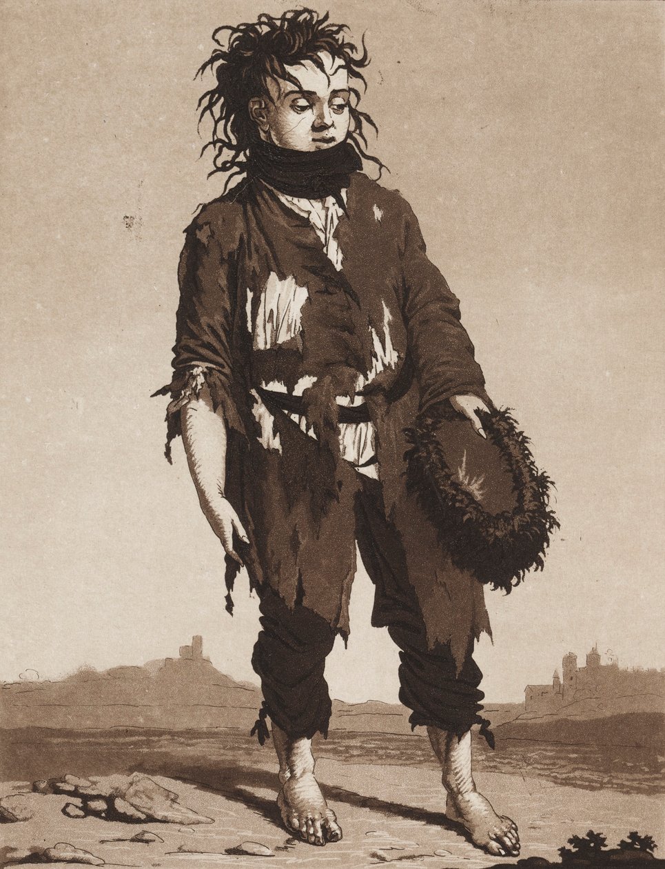 Die jungen Bettler, um 1800 von Karl Ludwig Bernhard Buchhorn