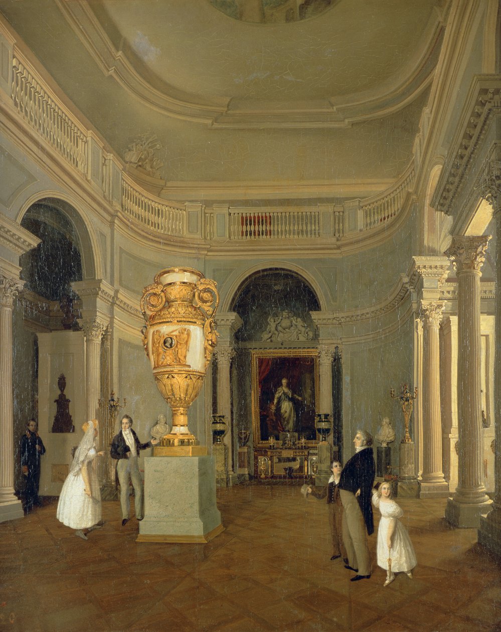 Die Ovale Halle der Alten Eremitage, St. Petersburg von Karl Pavlovich Beggrov