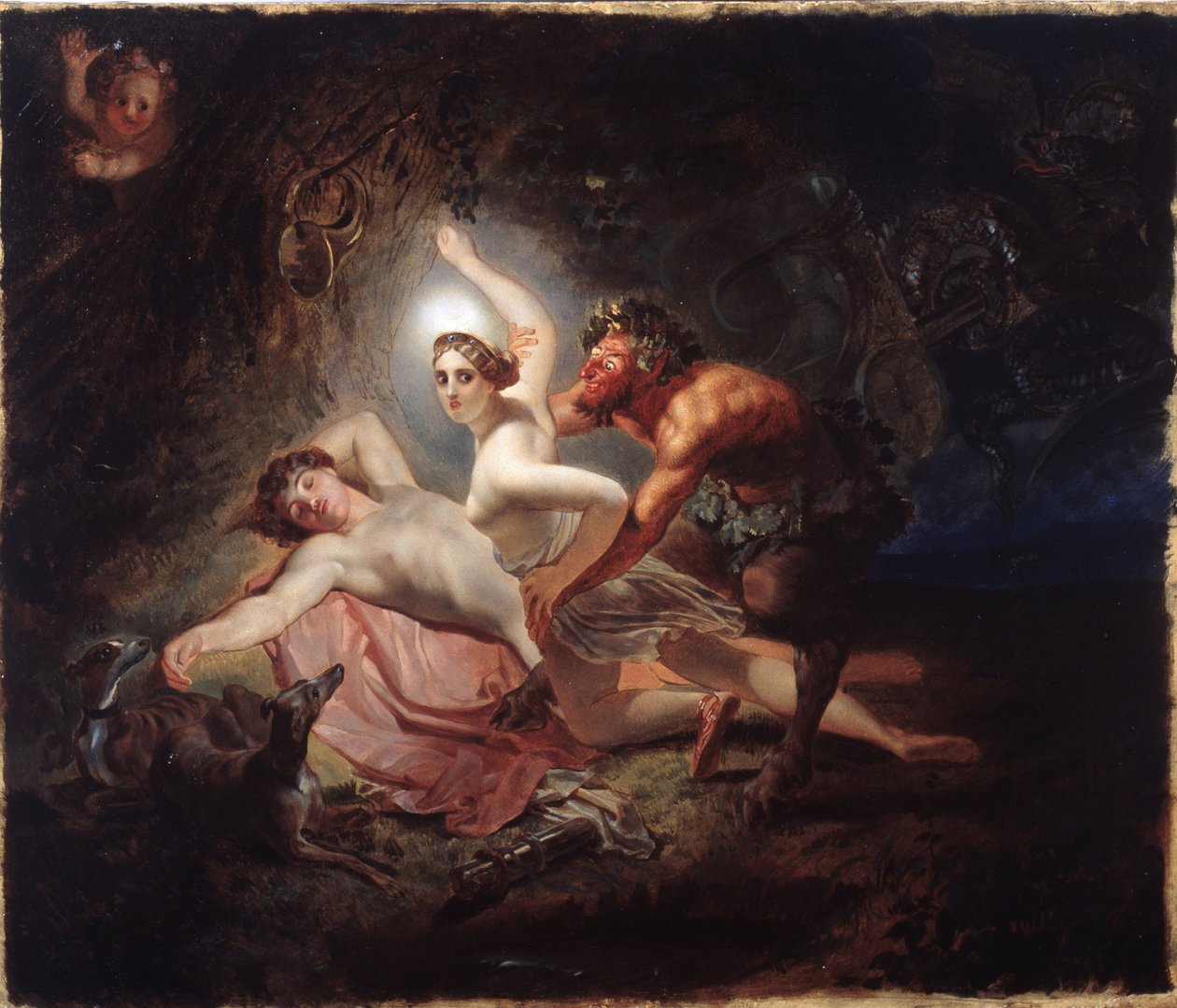 Diana, Endymion und ein Satyr von Karl Pavlovich Bryullov