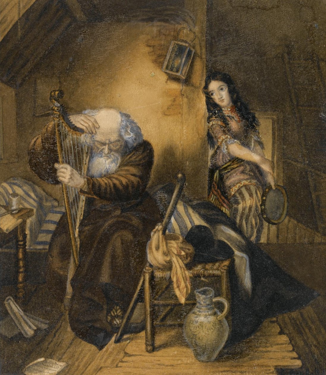 Illustration zum Roman Wilhelm Meisters Lehrjahre von Johann Wolfgang von Goethe von Karl Pavlovich Bryullov