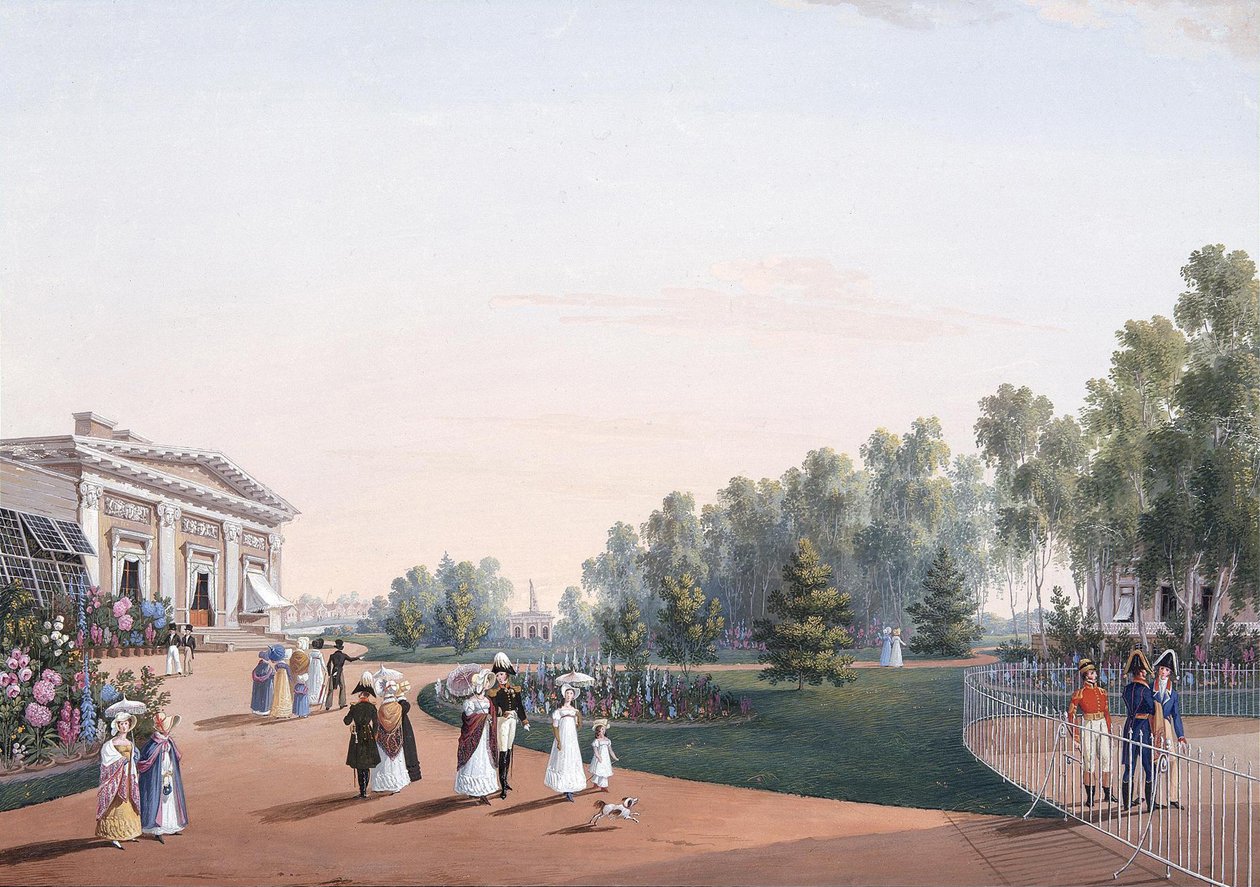 Ansicht des Parks in der Nähe des Jelagin-Palastes von Karl Petrovich Beggrov