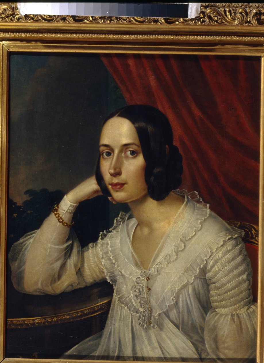 Porträt von Natalia Alexejewna Tuschkowa Ogarewa (1829-1913) von Karl Reichel