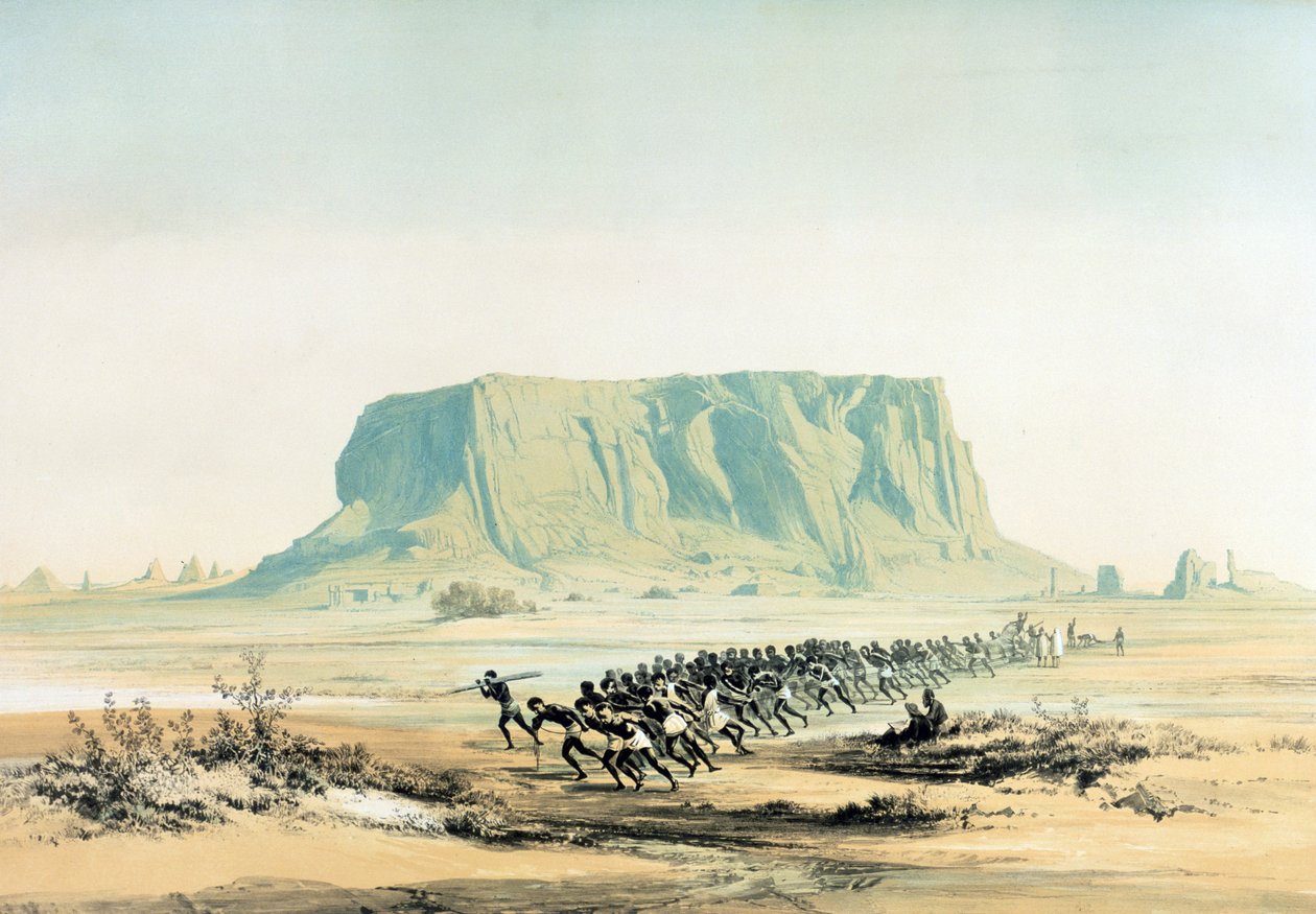 Ansicht des Berges Barkal von Karl Richard Lepsius