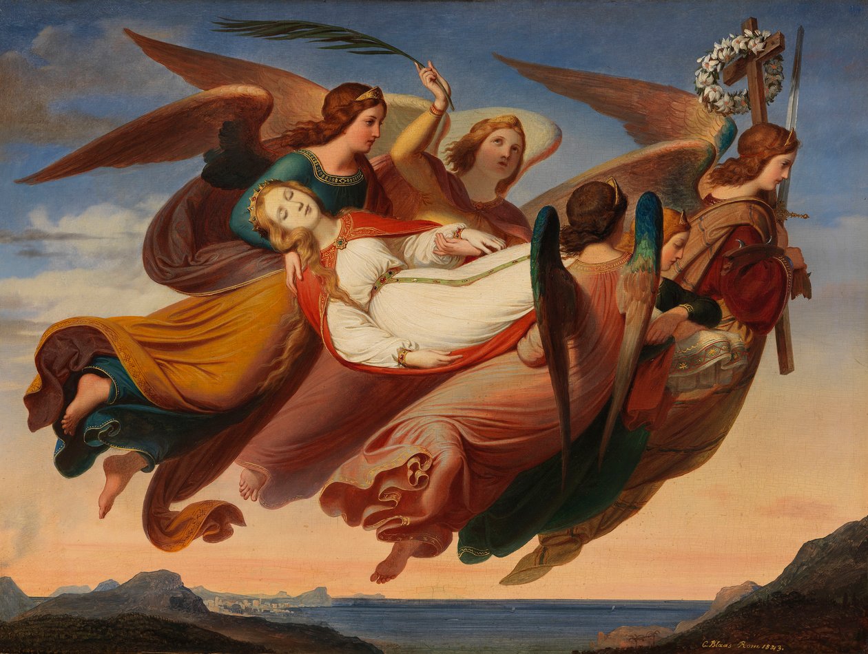 Die wunderbare Überführung des Körpers der Heiligen Katharina von Alexandria nach Sinai, 1843 von Karl von Blaas