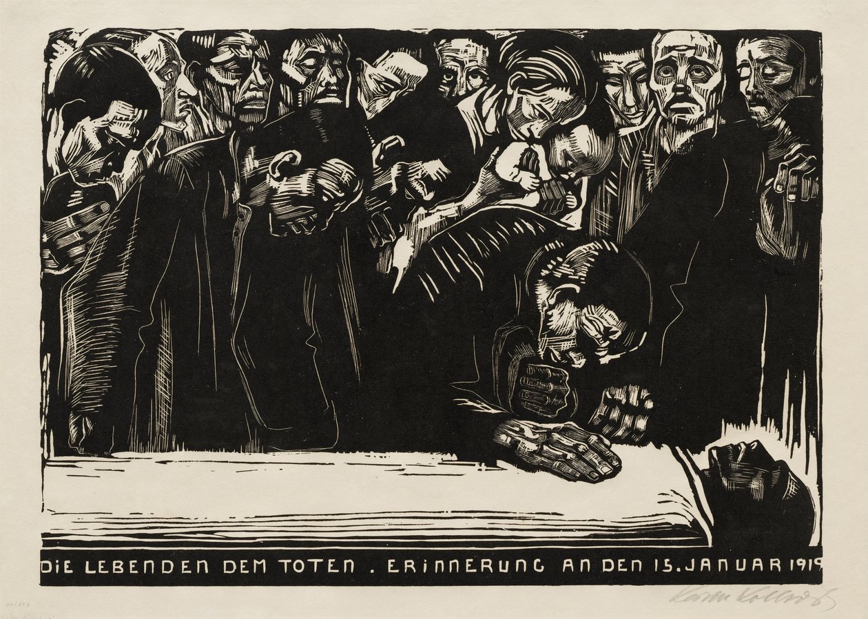 Gedenkblatt für Karl Liebknecht von Kathe Schmidt Kollwitz