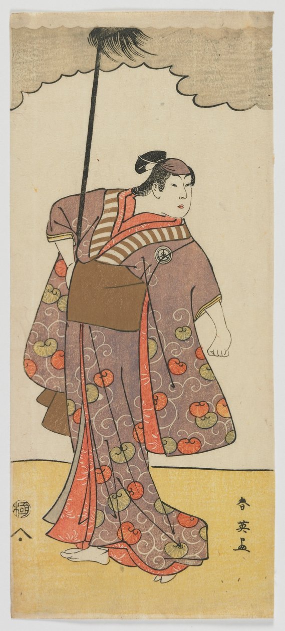 Der Schauspieler Iwai Hanshiro IV als weiblicher Yakko (Diener), Edo-Periode, ca. 1791 von Katsukawa Shun ei
