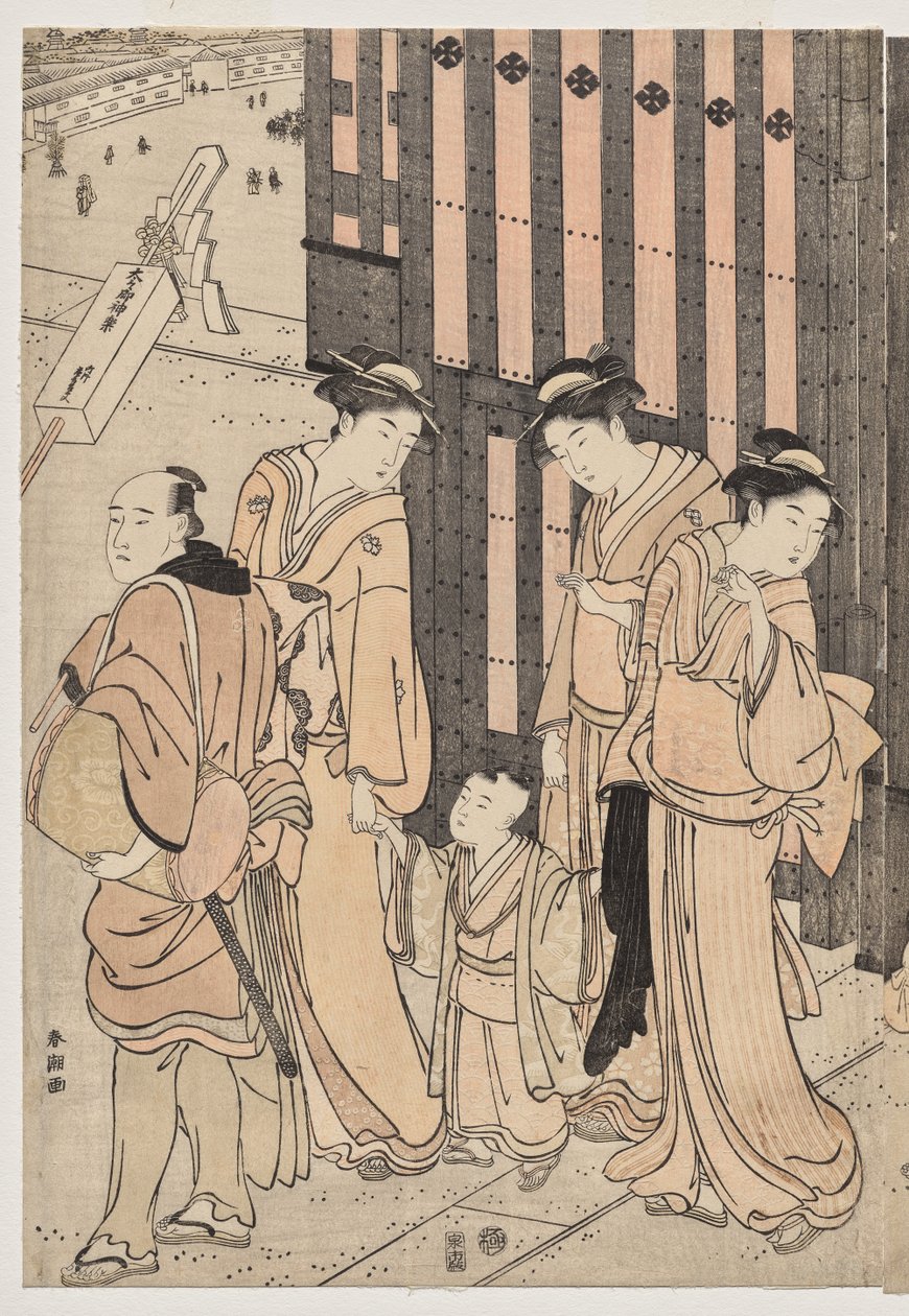 Tausend Herbste, zehntausend Jahre auf der Tokiwa-Brücke von Katsukawa Shuncho