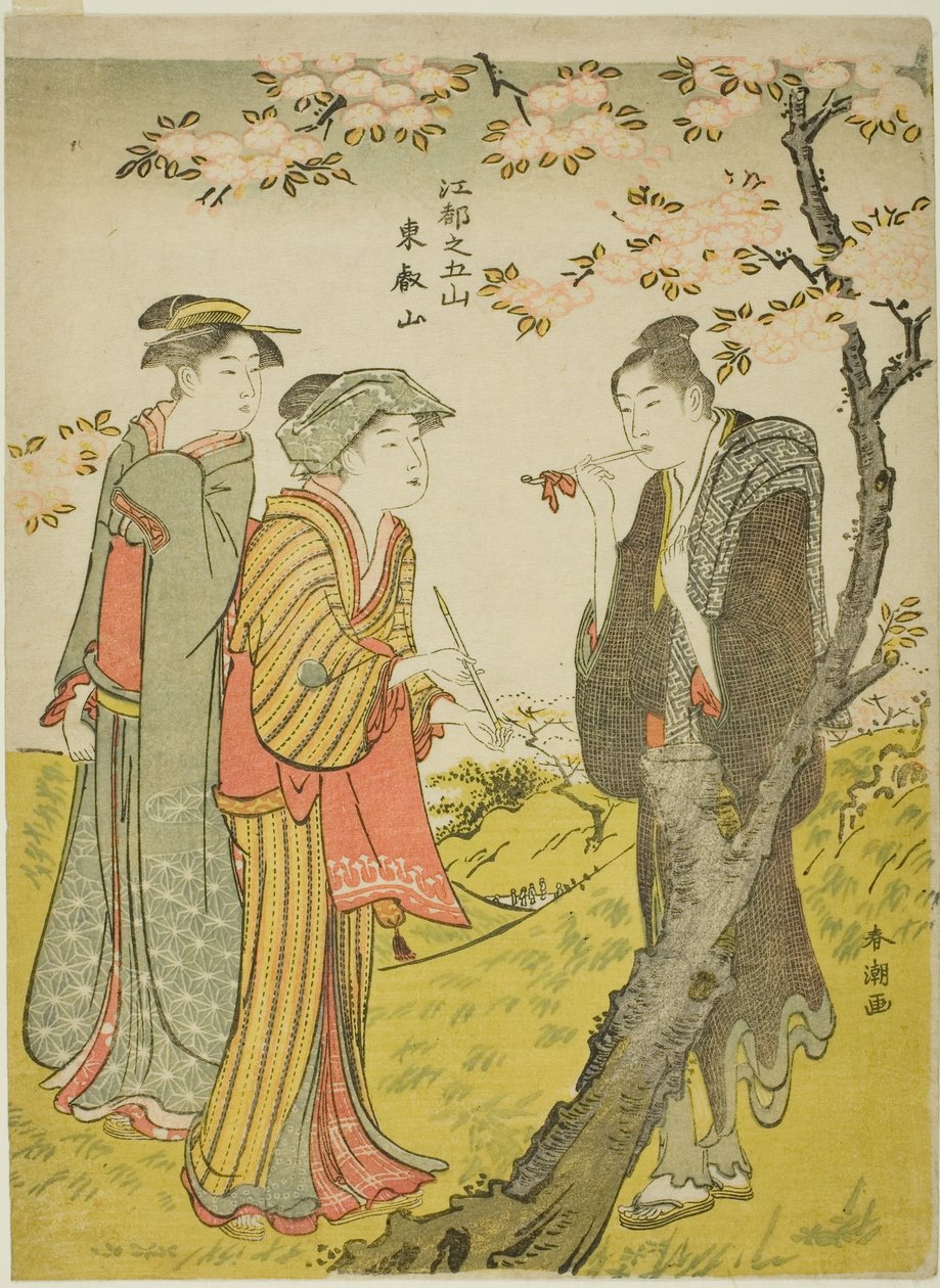 Toei-Hügel (Toeizan), aus der Serie "Fünf Hügel von Edo (Koto no gozan)" von Katsukawa Shuncho