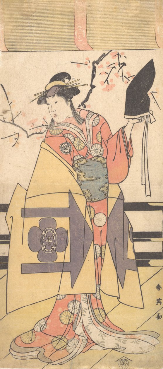 Der dritte Segawa Kikunojo als Ehefrau von Kudo Suketsune in einem Soga-Stück, ca. 1792 von Katsukawa Shun