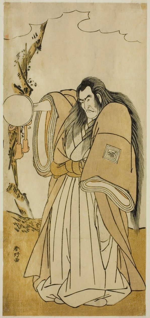 Der Schauspieler Ichikawa Danzo IV als Shutokuin im Stück Tokimekuya O-Edo no Hatsuyuki, aufgeführt im Morita-Theater im elften Monat, 1780 von Katsukawa Shunkо̄
