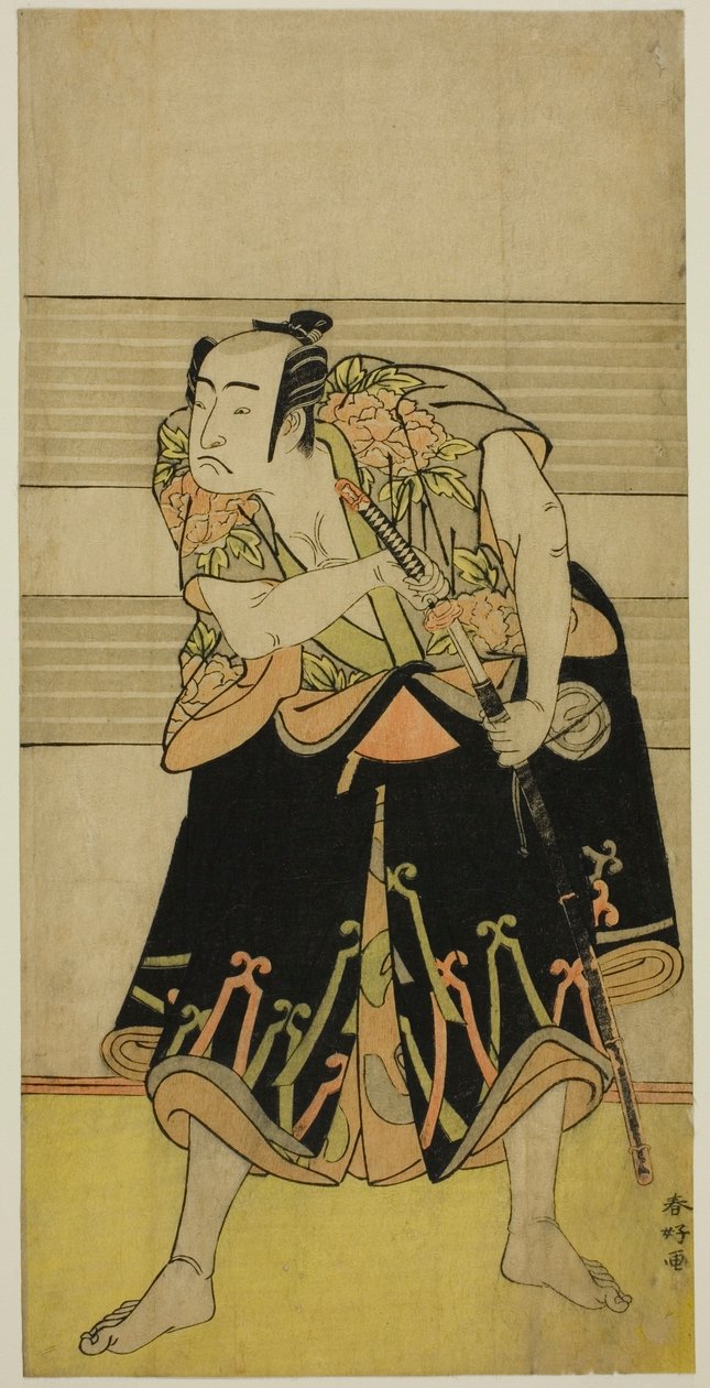 Der Schauspieler Sawamura Sojuro III in einer nicht identifizierten Rolle von Katsukawa Shunkо̄