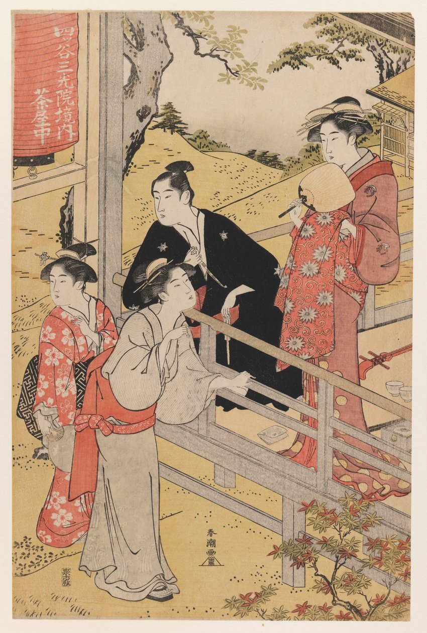 Teehaus am Sankoin-Tempel, Yotsuya von Katsukawa Shunko