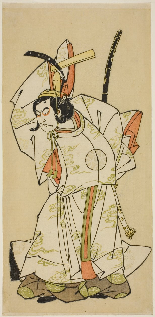 Der Schauspieler Nakamura Nakazo I als Prinz Koreakira (?) im Stück Gohiiki Kanjincho, aufgeführt im Nakamura Theater im elften Monat, 1773 von Katsukawa Shunsho