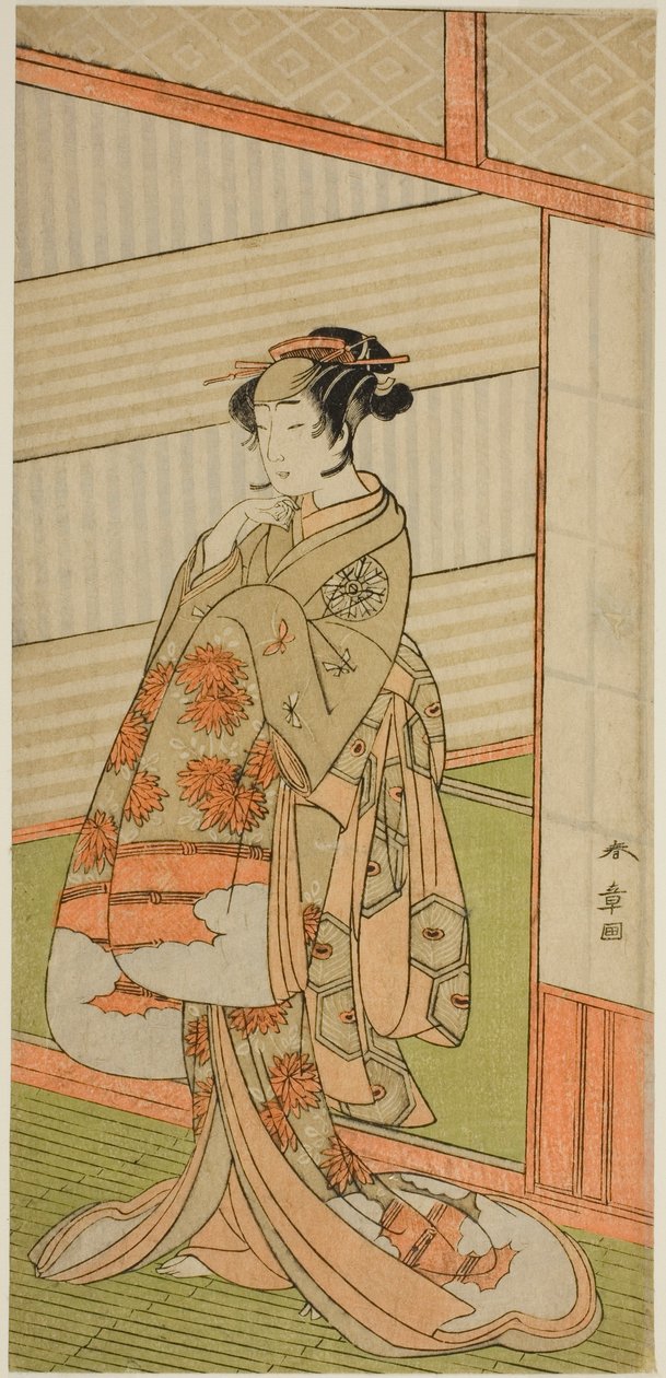 Der Schauspieler Nakamura Noshio I in einer unbekannten Rolle von Katsukawa Shunsho
