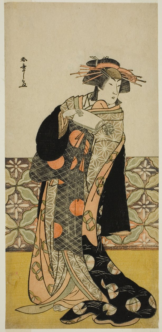 Der Schauspieler Nakamura Riko I in einer unbekannten Rolle von Katsukawa Shunsho