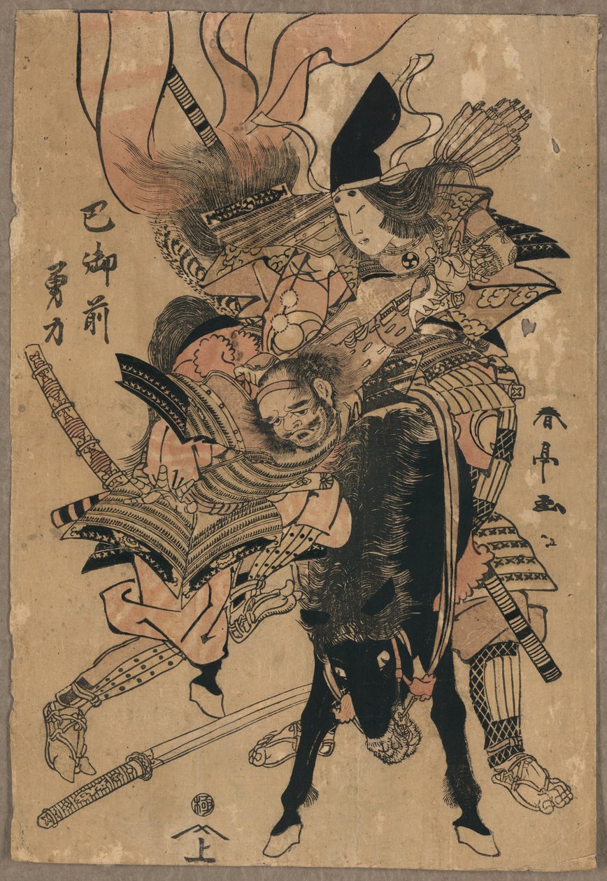 Die mächtige Tomoe Gozen, um 1810 von Katsukawa Shuntei