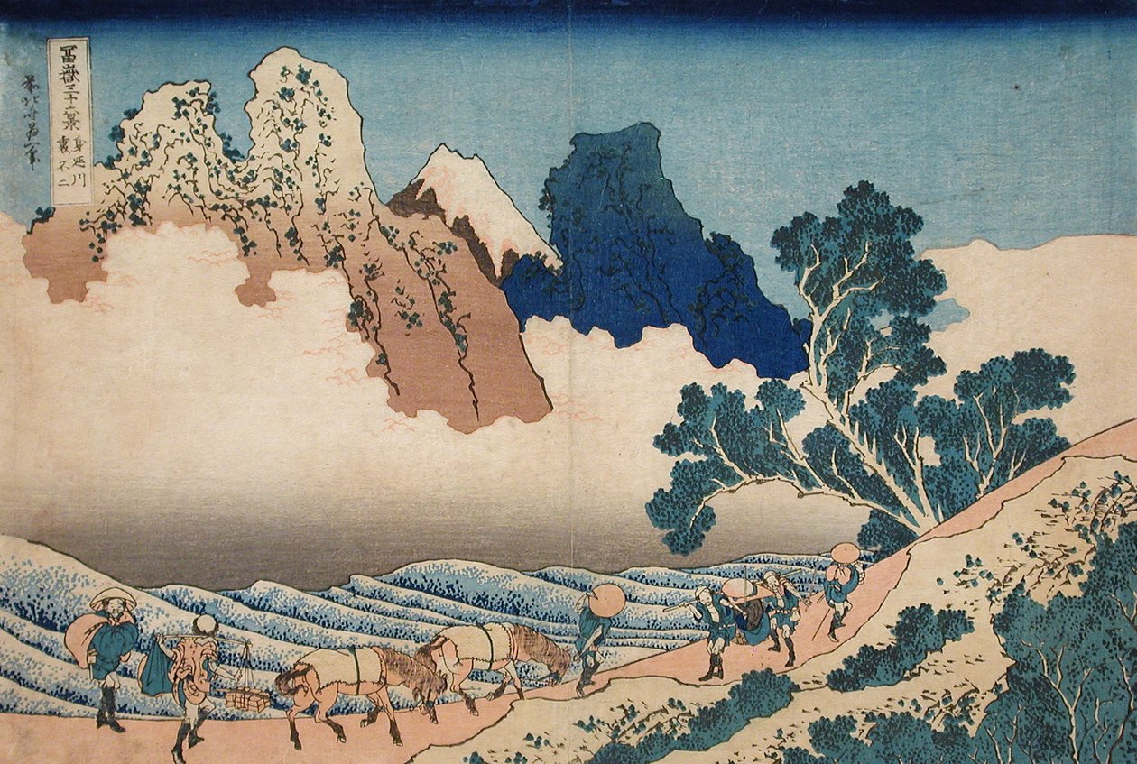 Rückansicht des Fuji vom Minobu-Fluss von Katsushika Hokusai
