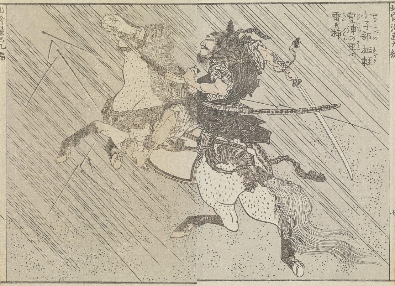 Schlachtfeld, um 1840 von Katsushika Hokusai
