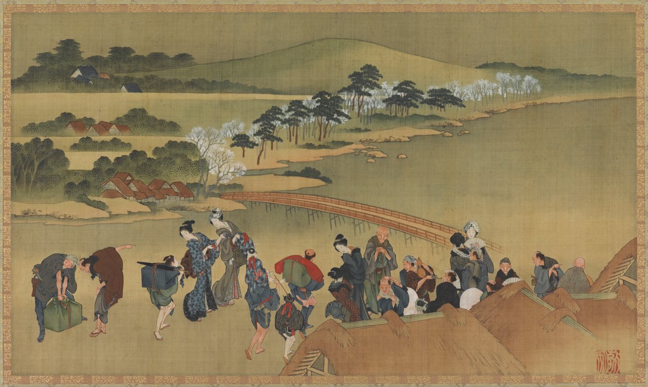 Kirschblütenbesichtigung von Katsushika Hokusai