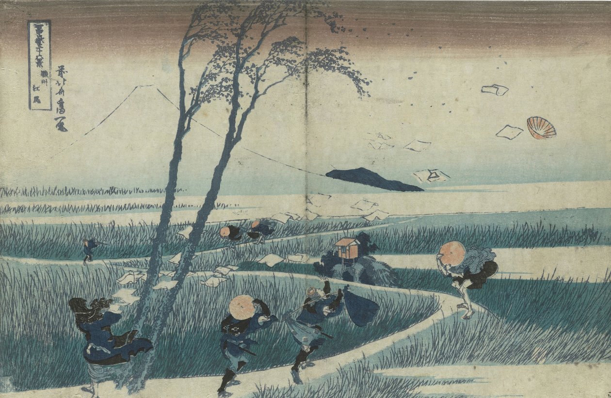 Ejiri in der Provinz Suruga aus der Serie Sechsunddreißig Ansichten des Berges Fuji, ca. 1830 von Katsushika Hokusai