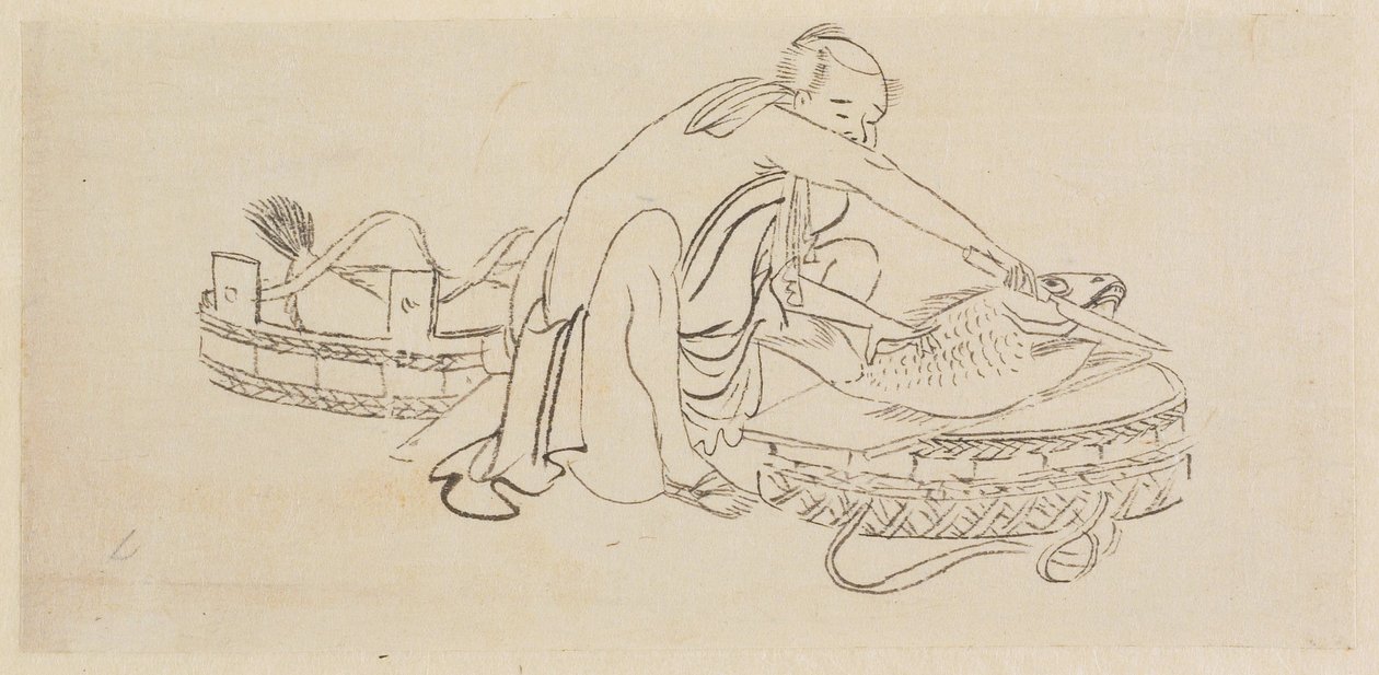 Fischverkäufer von Katsushika Hokusai