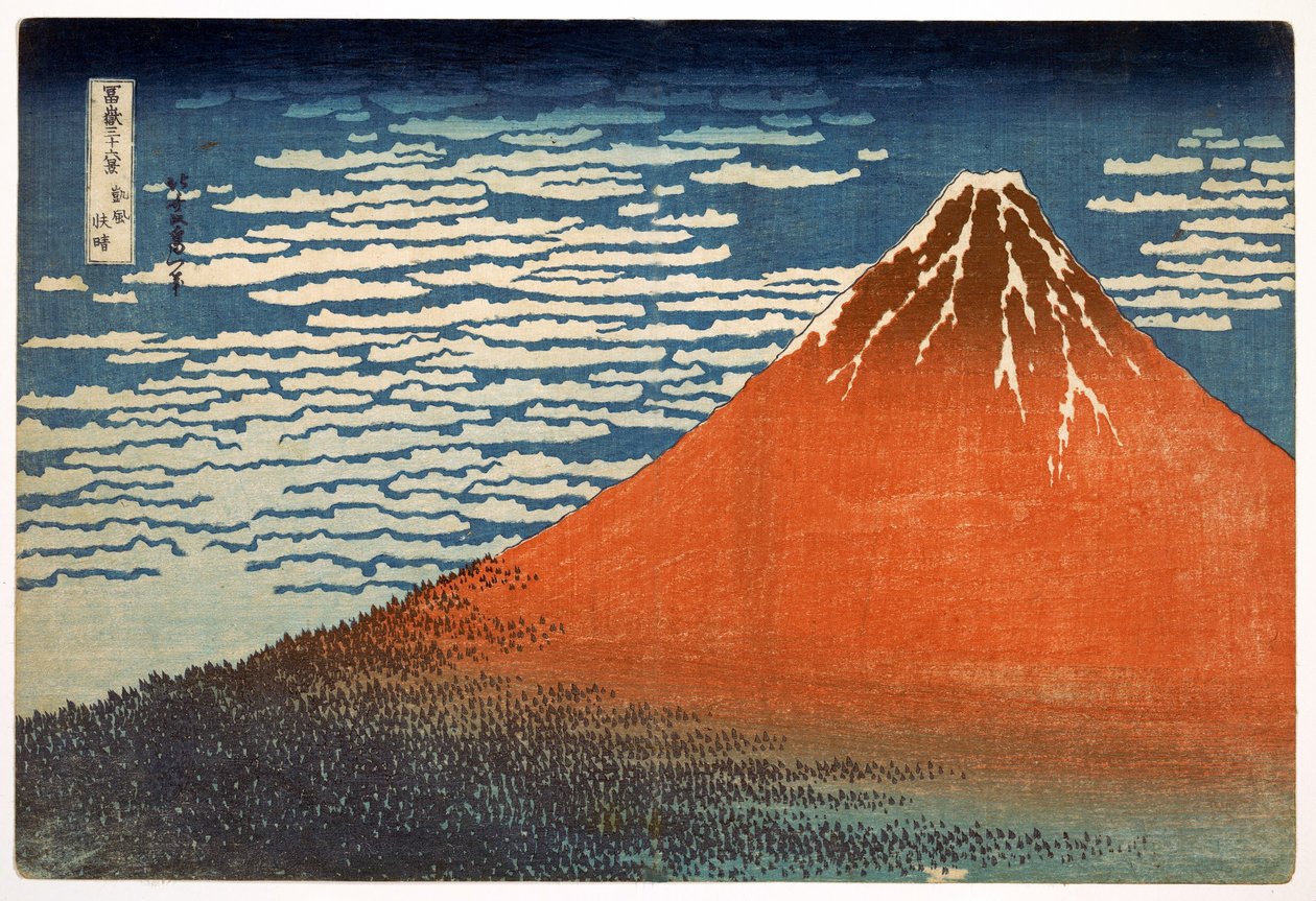 Fuji; Berge bei klarem Wetter; 1831; aus der Serie 