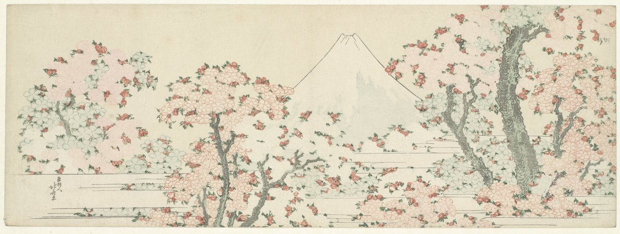 Fuji über Kirschblüten von Katsushika Hokusai