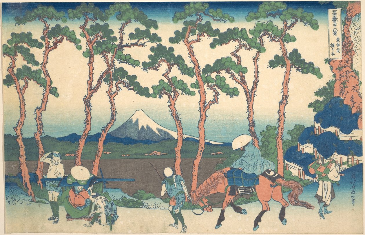 Hodogaya auf der Tōkaidō, aus der Serie Sechsunddreißig Ansichten des Berges Fuji von Katsushika Hokusai