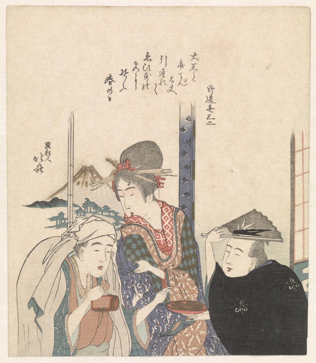 Parodie der Götter Daikoku und Benten von Katsushika Hokusai