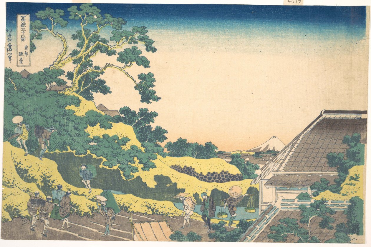 Surugadai in Edo, aus der Serie Sechsunddreißig Ansichten des Berges Fuji von Katsushika Hokusai