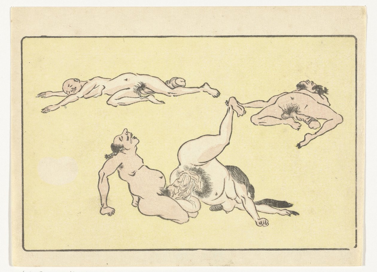 Kopulierender Mann und Frau von Kawanabe Kyosai
