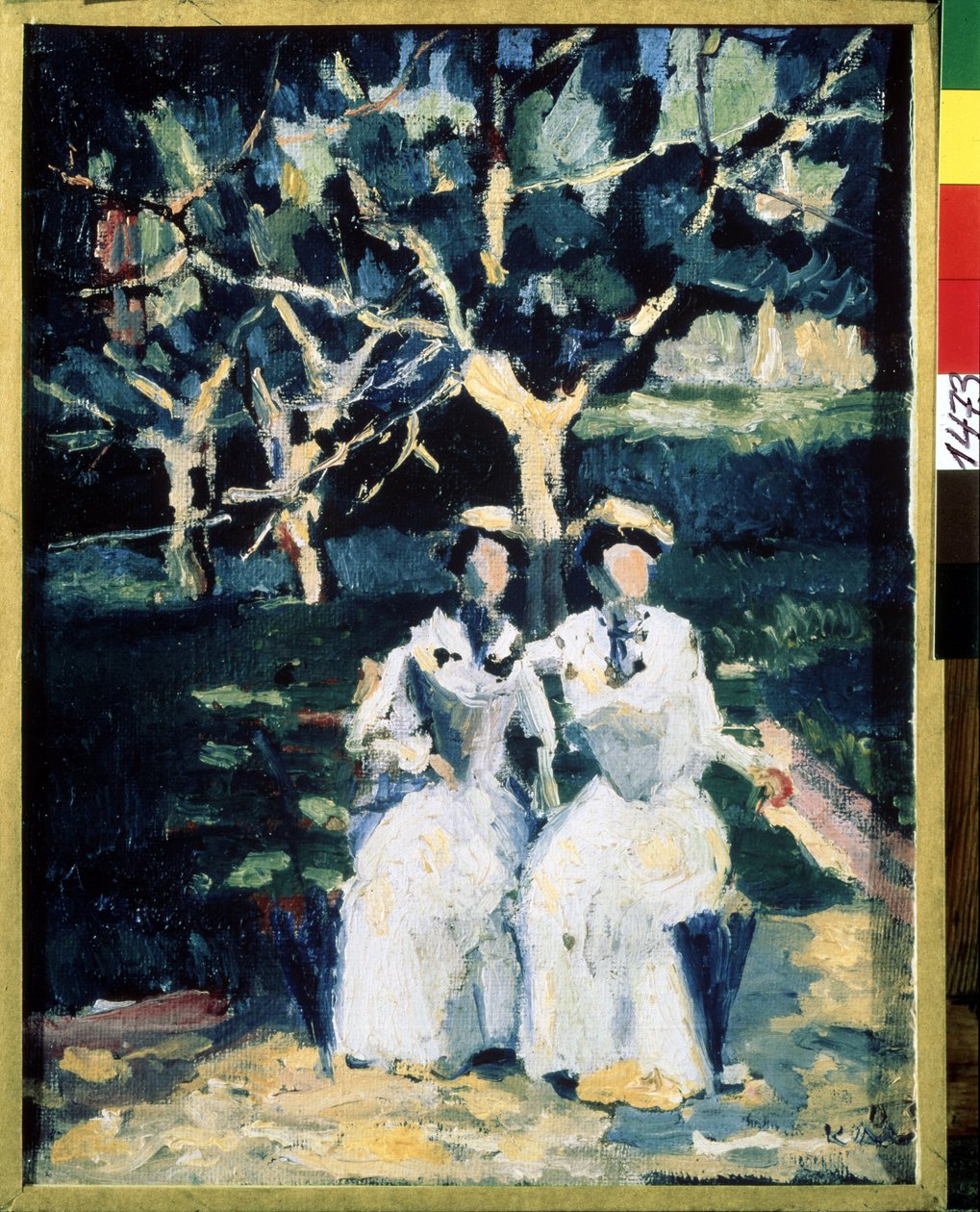 Zwei Frauen im Garten von Kazimir Severinovich Malevich