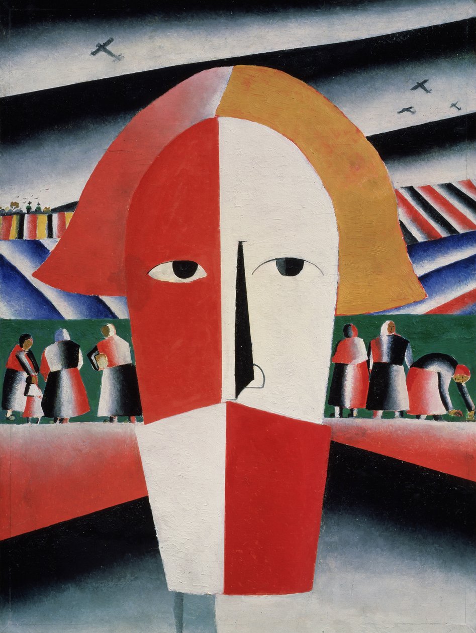 Kopf eines Bauern, ca. 1930 von Kazimir Severinovich Malevich
