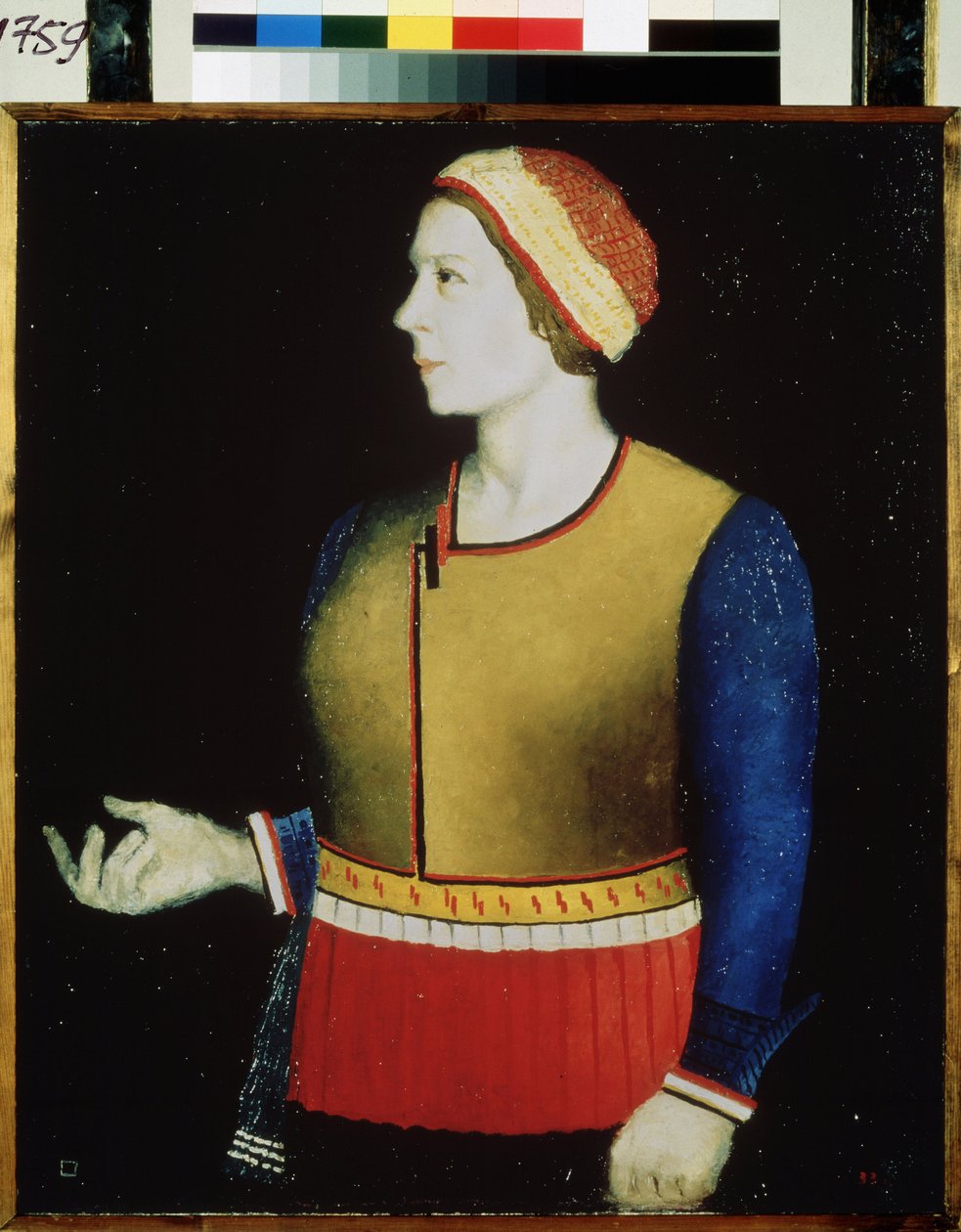 Porträt der Frau des Künstlers von Kazimir Severinovich Malevich