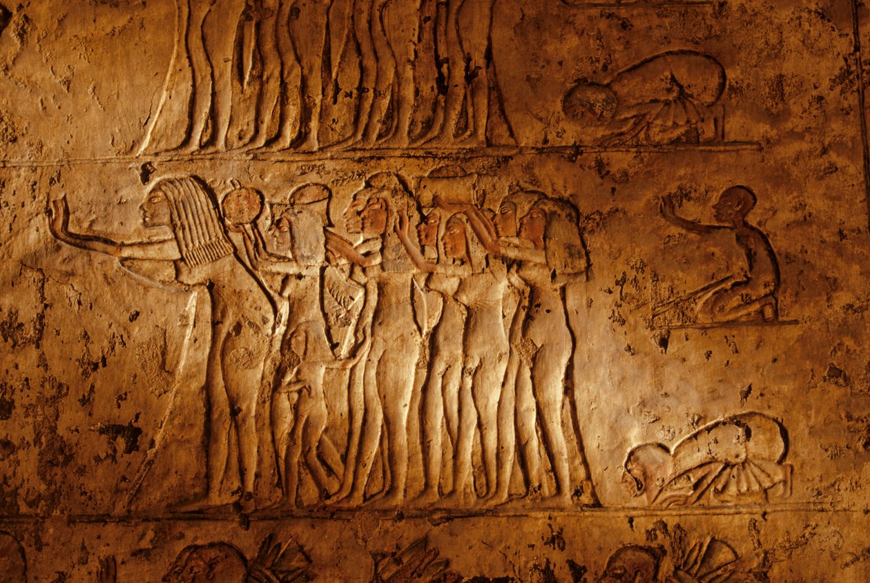 Relief aus dem Grab von Meryre (Merera), Hohepriester des Aten in Akhetaten, 2001 (Foto) von Kenneth Garrett