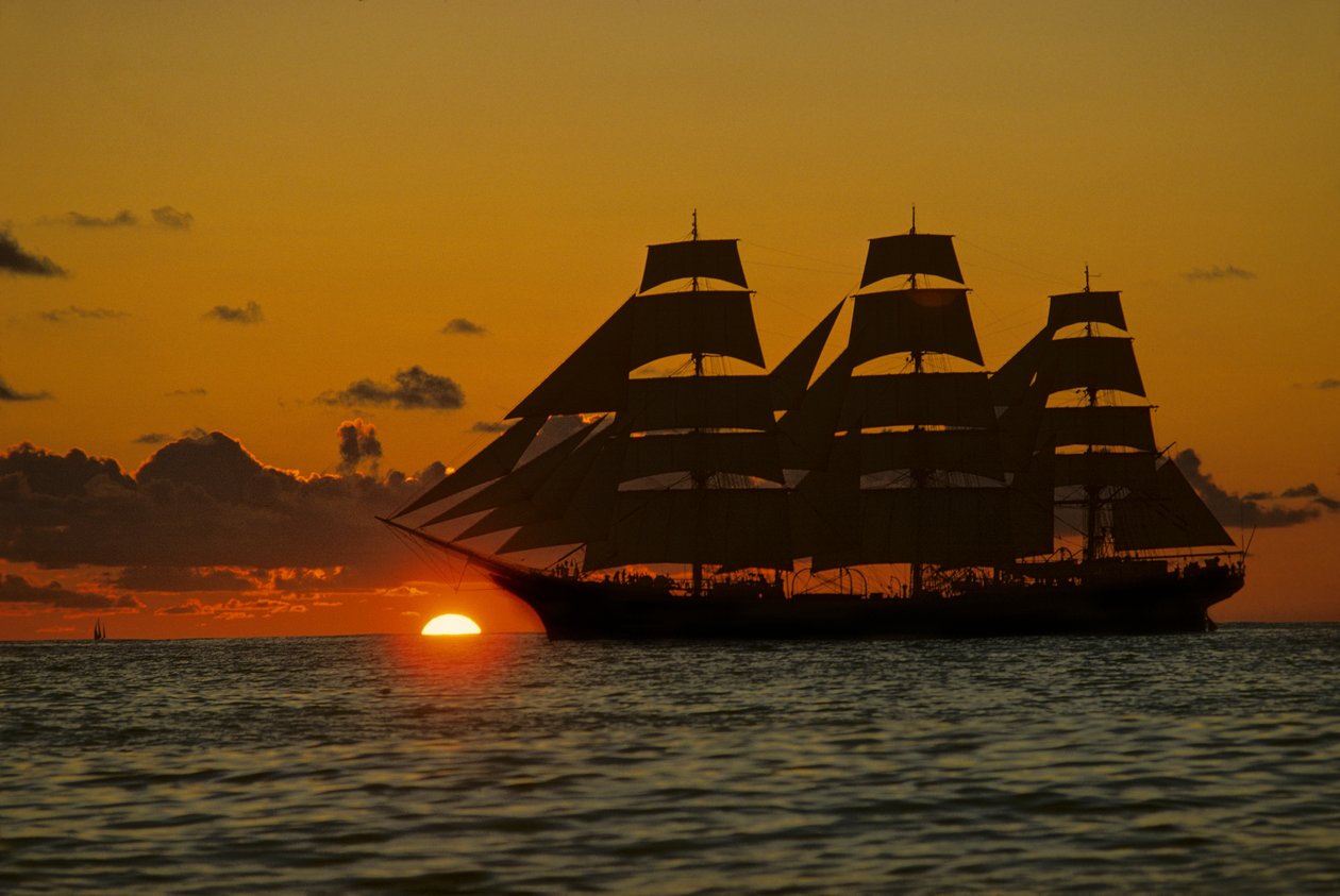 Vollschiff; Dar Pomorza, Segelrennen, Operation Sail Tall Ships; Sail Training Association von Kenneth Garrett