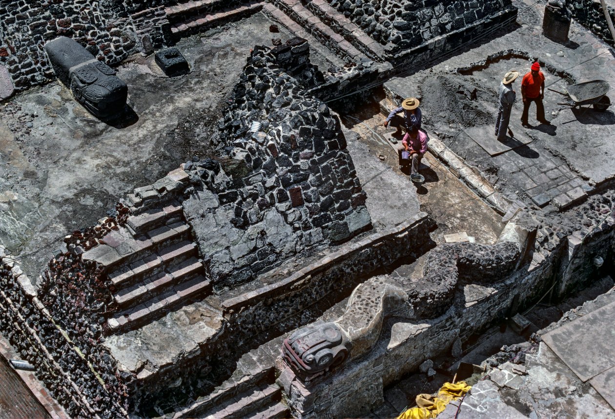 Tenochtitlan, Templo Mayor, Azteken, Kalender, Mexiko, Archäologie, Mexiko-Stadt von Kenneth Garrett