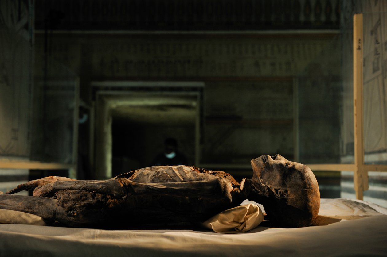 mm7864; 18. Dynastie; Neues Reich; Ägypten; DNA; Probe; Mumie, unbekannte Mumie, 2005 (Foto) von Kenneth Garrett