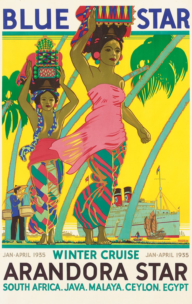 Plakat, das das Kreuzfahrtschiff 