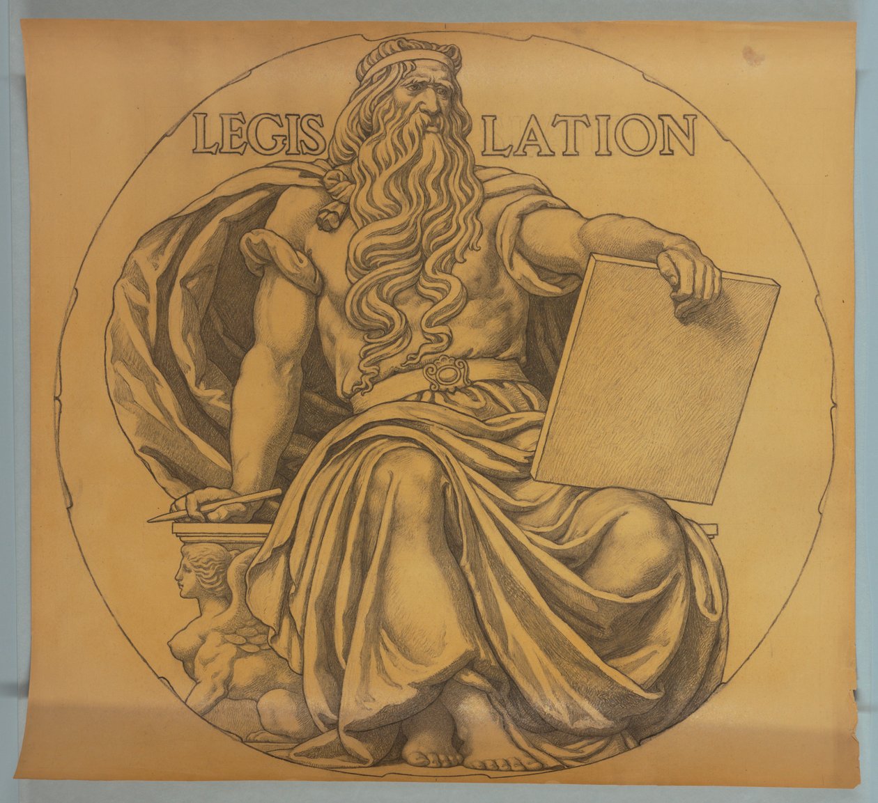 Gesetzgebung, Cartoon für Mosaik in der Rotunde des Wisconsin State Capitol von Kenyon Cox