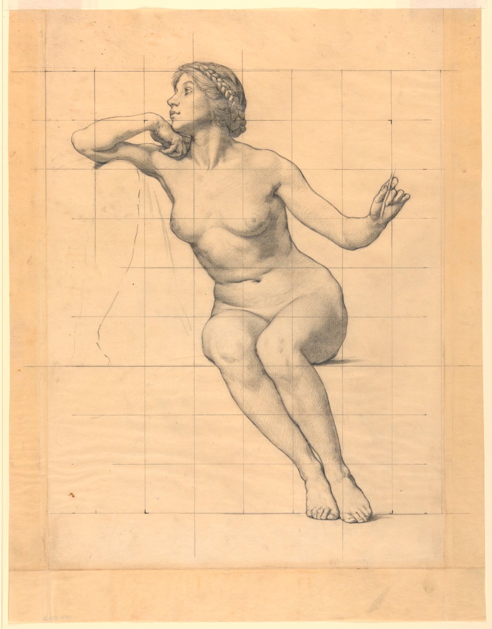 Frieden, Figurenstudie für "Die Wohltätigkeit des Gesetzes," Wandgemälde im Essex County Court House, Newark, New Jersey von Kenyon Cox