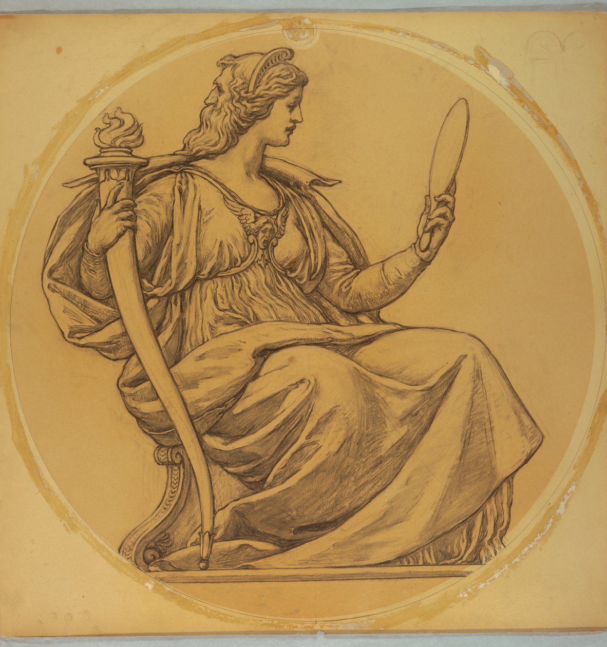 Studie für "Klugheit," Lunette im Hudson County Courthouse, Jersey City, NJ von Kenyon Cox