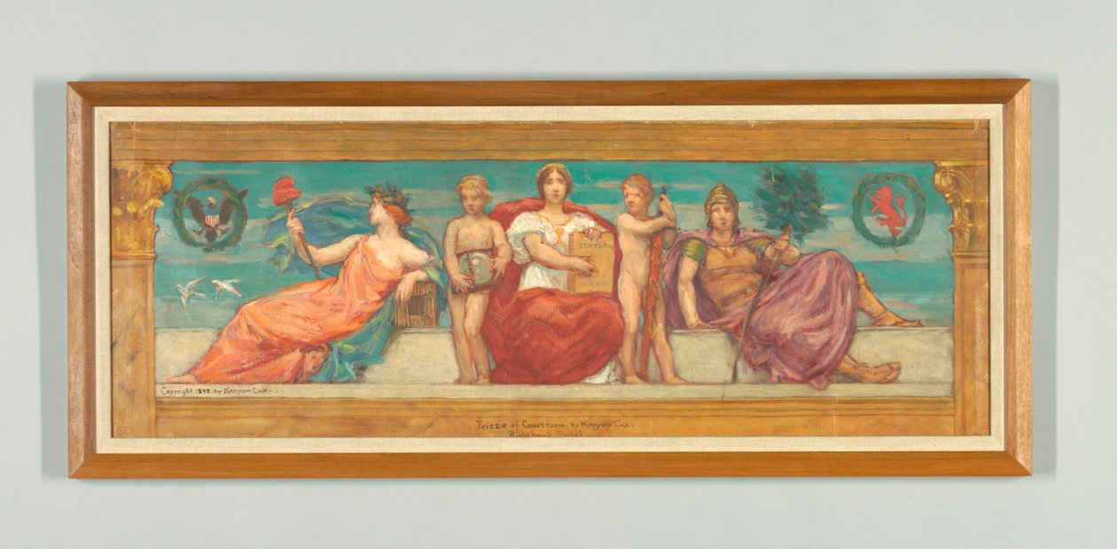 Das Gesetzesstatut, Studie für das rechte Panel von "Die Herrschaft des Gesetzes," Fries für das Berufungsgericht, New York von Kenyon Cox