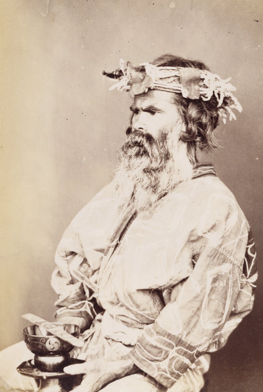 Ainu-Mann, ca. 1890er von Kenzô Tamoto